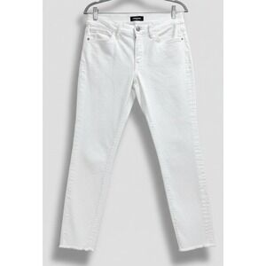 Express Cropped Legging Mid Rise White Stretch Jeans Women Size 4‎ Casual